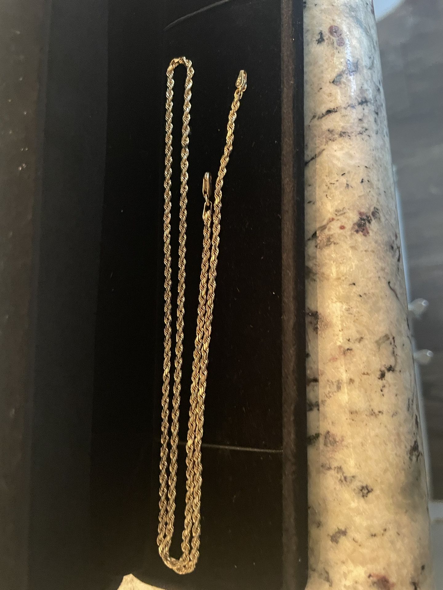 10k rope chain 22in hollow