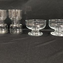 2sets Of 2 Floating Oil Candle Glasses