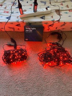 Set of 2 – 200 LED Orange String Lights – Indoor & Outdoor