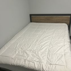Full sized bed frame + mattress + box spring