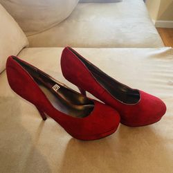 Red Suede Heels