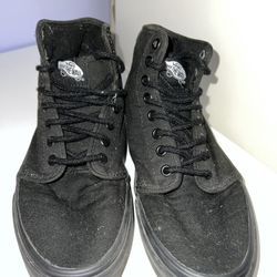 Vans 106 Hi Top Canvas Black On Black Classic Skate Shoes/Sneakers (GREAT CONDITION) - $60