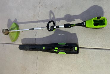 Greenworks pro 80v blower/trimmer/battery/charger set