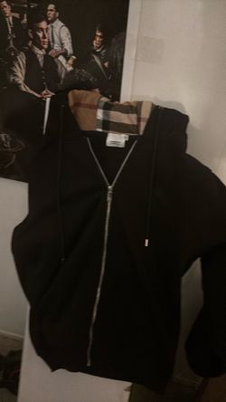 Burberry Black Zip-Up Hoodie