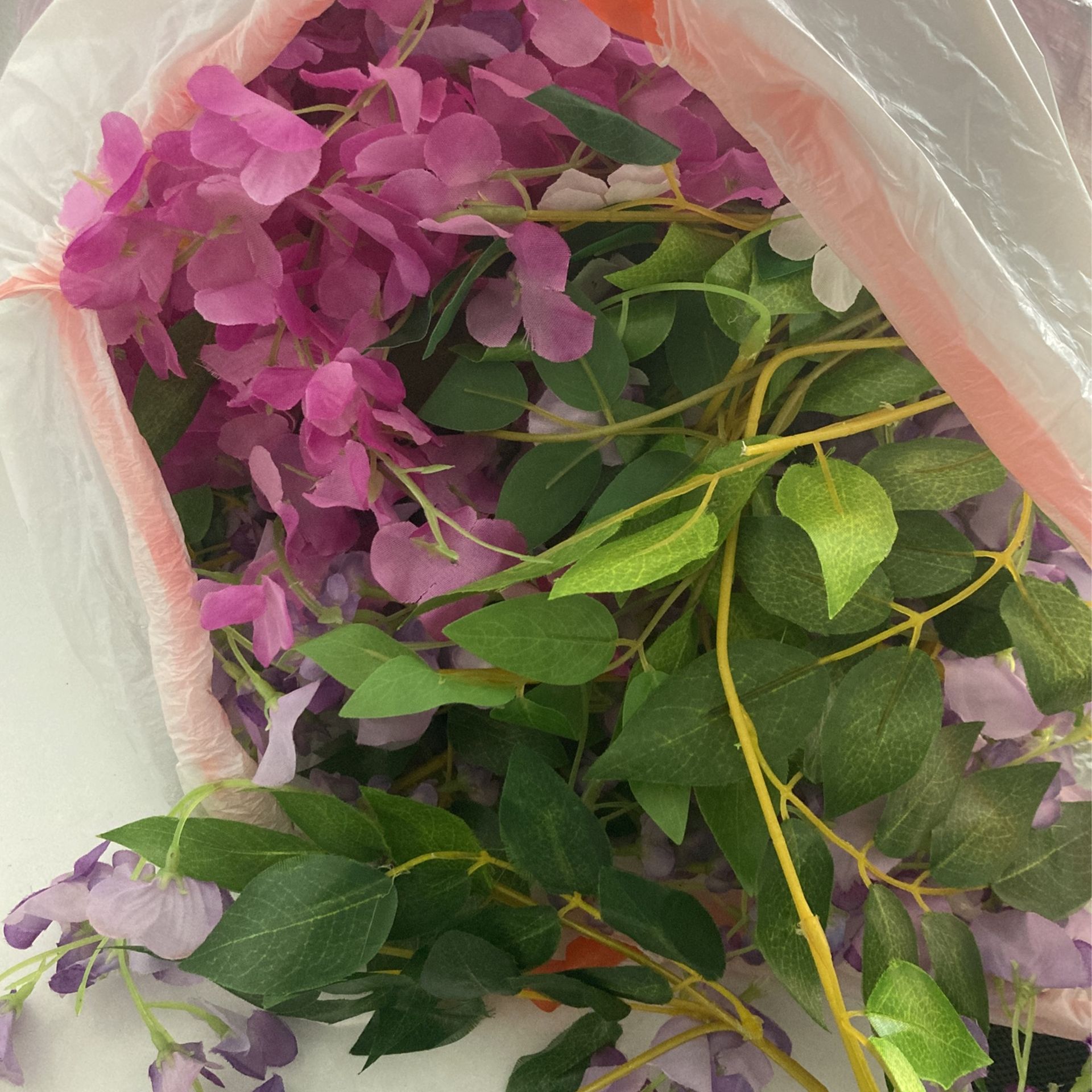 Pink and Purple Floral Hanging Garland