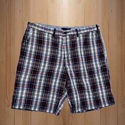 Tommy Hilfiger Plaid Shorts Classic Size 38 Men’s Chino Red White Blue Green