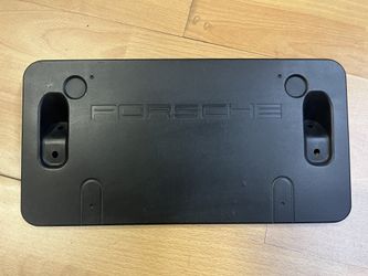 OEM 2017 PORSCHE MACAN FRONT BUMPER LICENSE PLATE FRAME MOUNT BRACKET