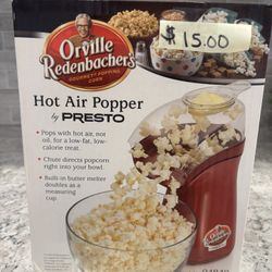 Orville Redenbacher’s hot air popper presto