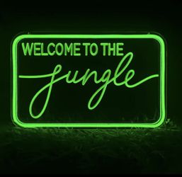 LED Neon “Welcome To The Jungle” Sign For Decor