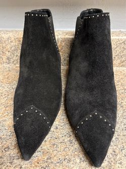 St. Laurent Black Suede Boot