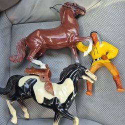1950's Hartland Broken Arrow Chief Cochise Figure Pinto Horse