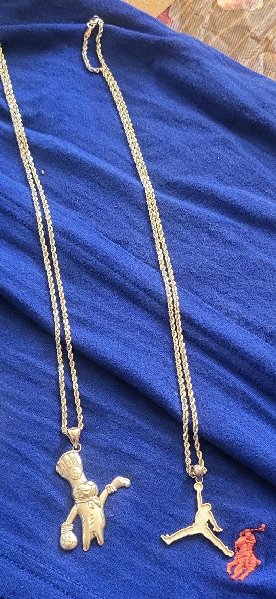 10k Gold Chains And Pendants 