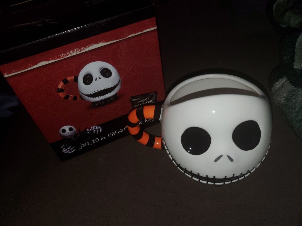 Brand new Jack Skellington ceramic mug head