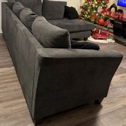 Dark Gray Sectional Sofa (Very Comfortable)