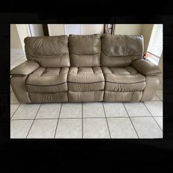 Leather Sofa Set beige 