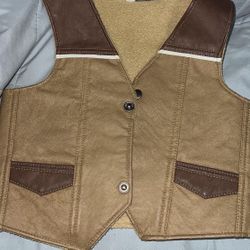 Leather Western Vest 