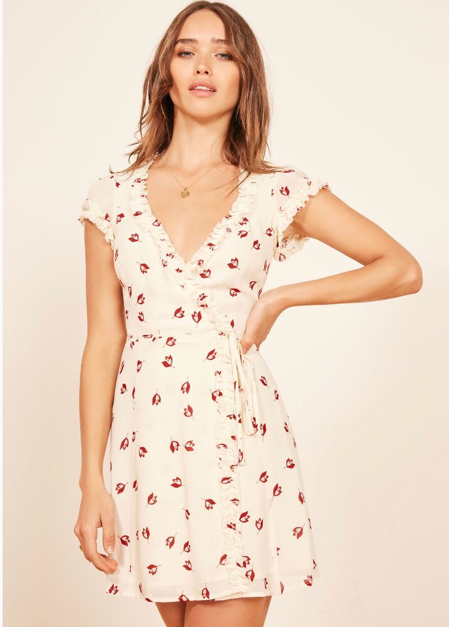 Reformation garnet dress Florentine XS