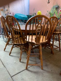 COMEDOR DE 6 SILLAS DE PURA MADERA