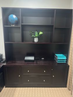 Solid Wood Hutch & Credenza