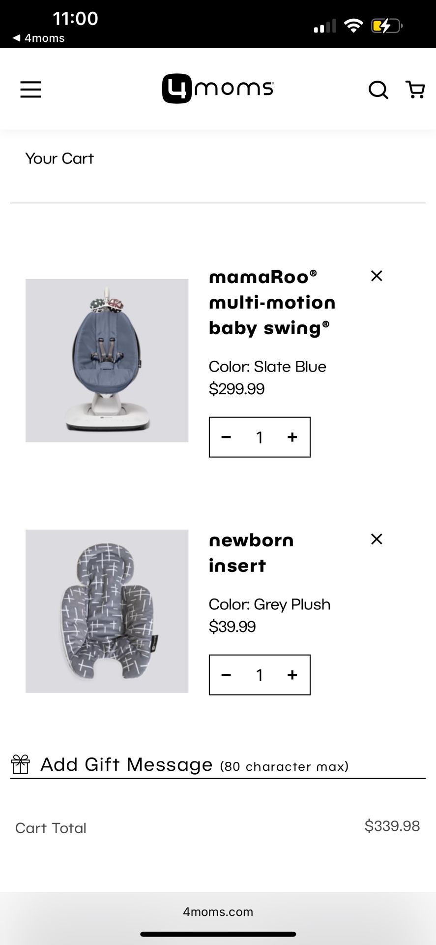 mamaRoo® multi-motion baby swing