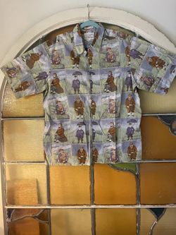 VINTAGE Reyn Spooner Shirt Adult XL Button Up Short Sleeve Scottish Golf Mens XL