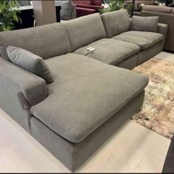 Ashley Smoke Sectionals Sofas Couchs