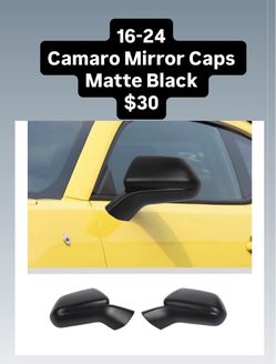 16-24 Camaro Mirror Caps Matte Black $30