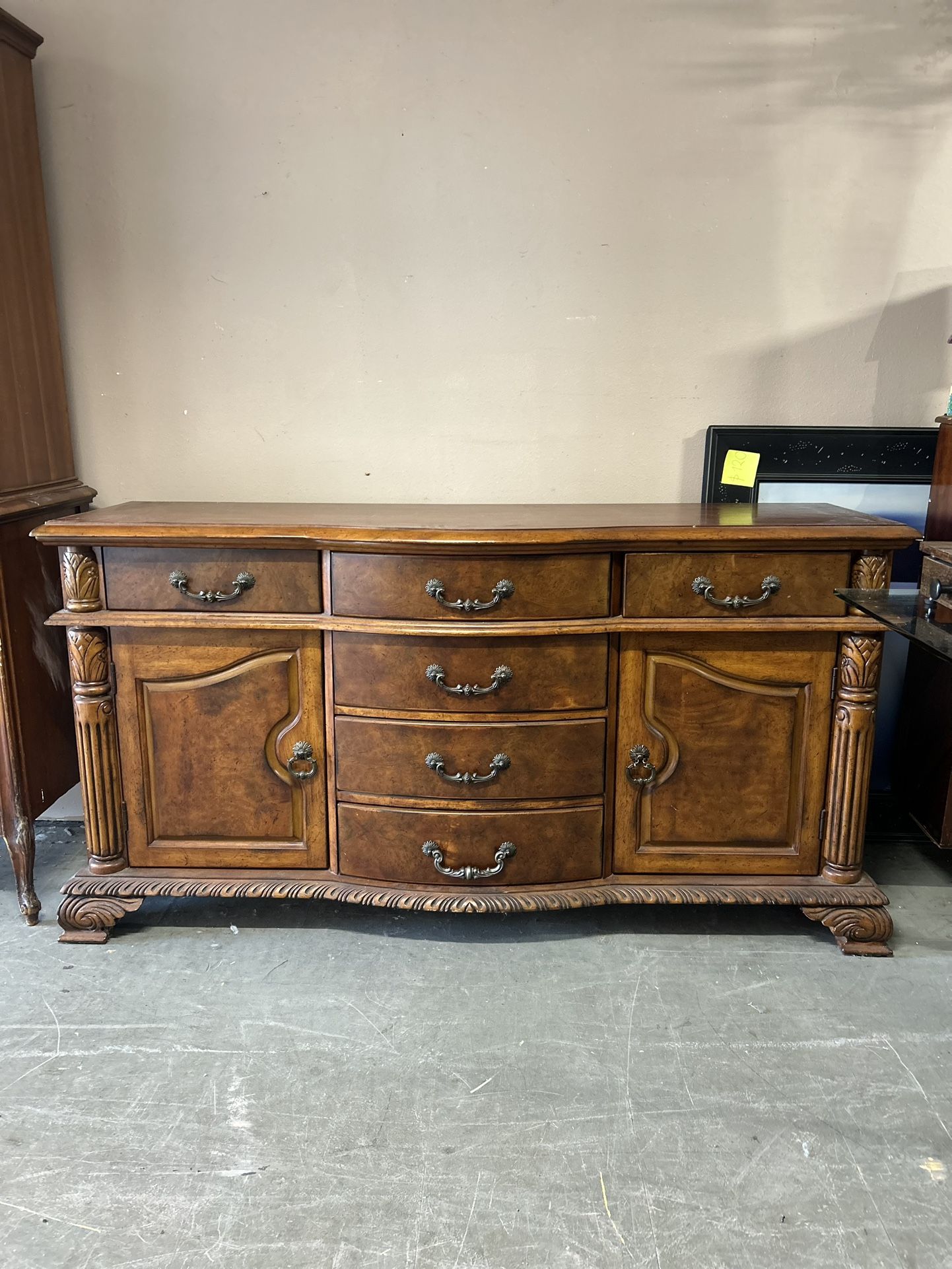 Vintage solid wood buffet / TV console – $100 (negotiable)