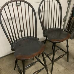 2 Vintage WINSOR RIVER BEND LTD WEST CHESTER OHIO Bar Chairs