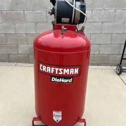 Craftsman Air Compressor Tank And Motor. ONLY FOR PARTS ONLY FOR PARTS. TANK AND MOTOR IN GOOD CONDITION 