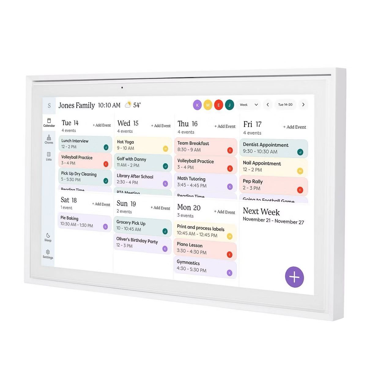 NEW Skylight 15" Touchscreen Smart Calendar - White: Wi-Fi Enabled Digital Frame