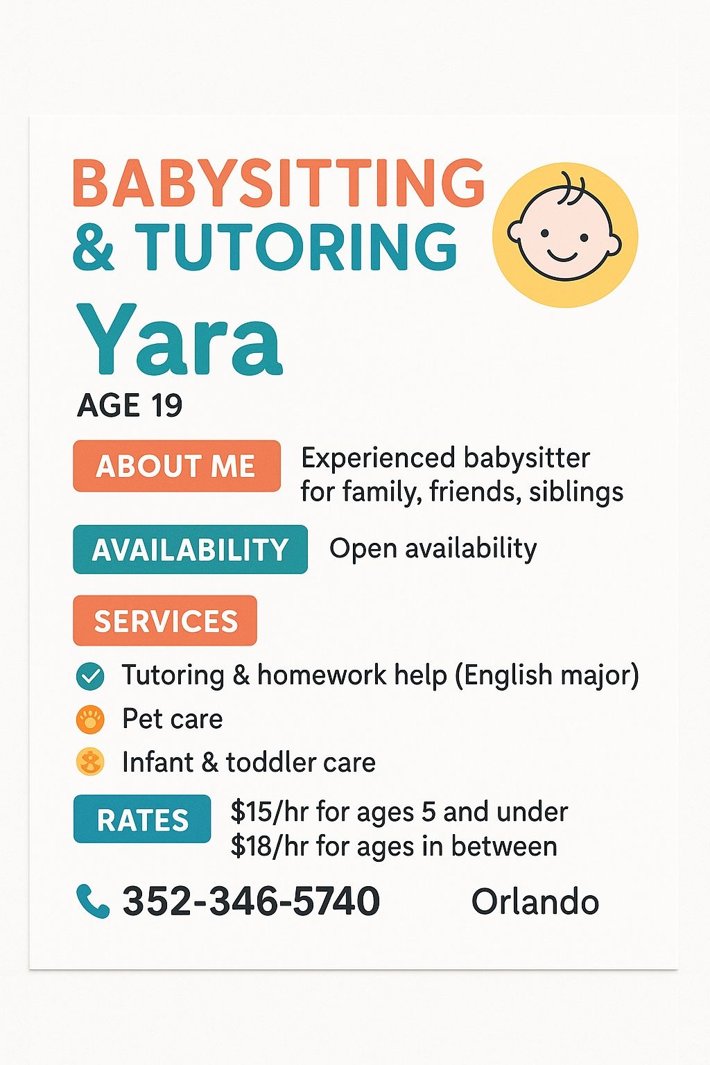 Babysiting and Tutoring
