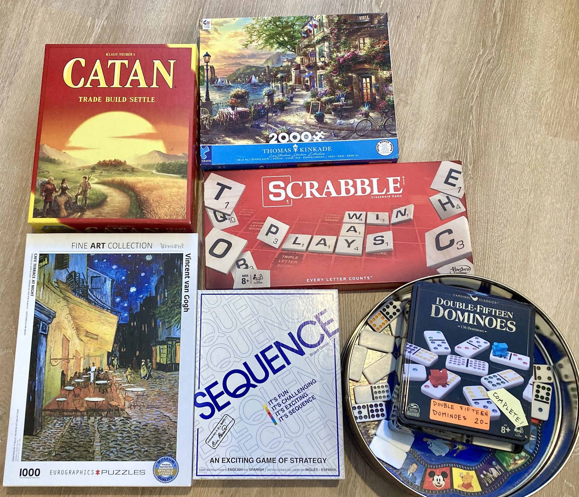 Scrabble Sequence Catan Board Games Double 15 Dominos Jigsaw Puzzles