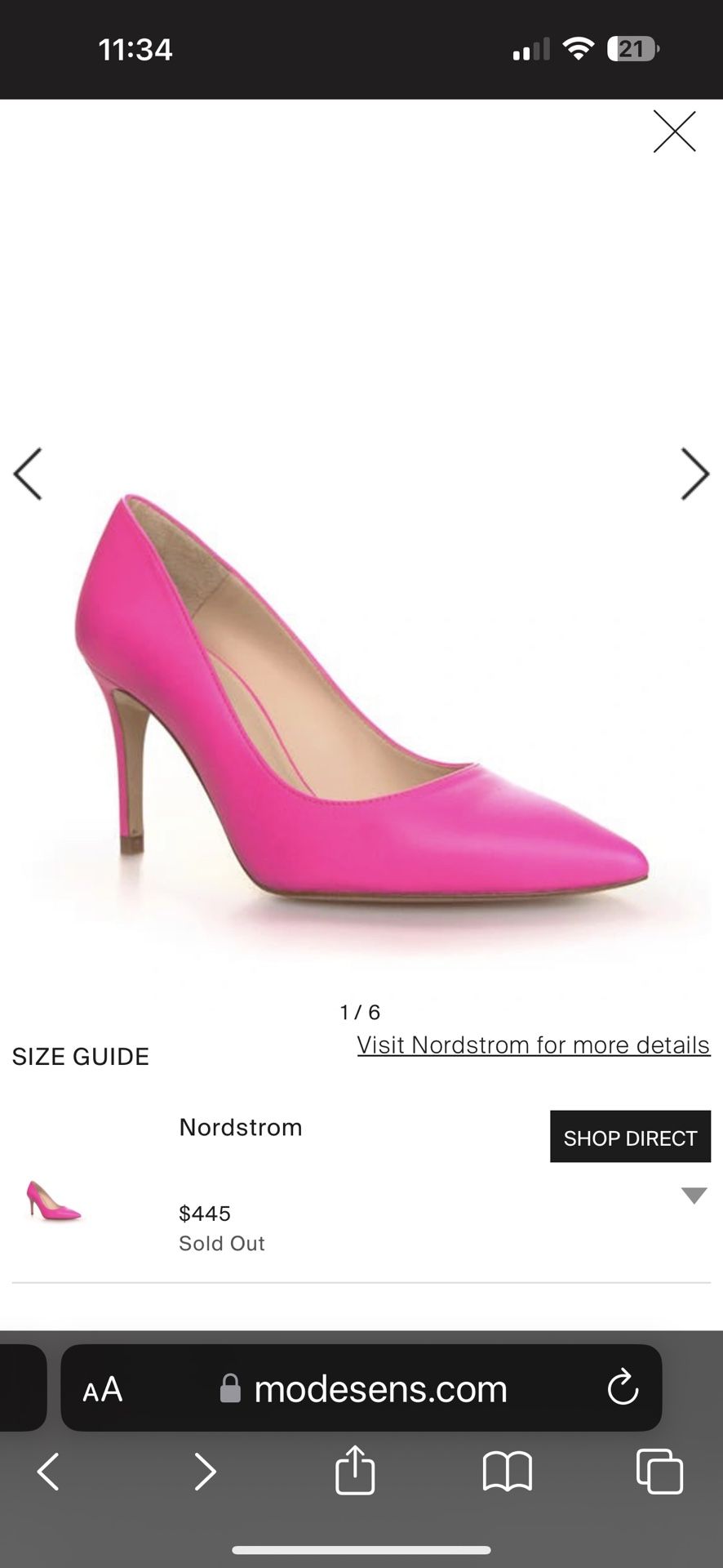NEW $445 M L'agence Eloise Leather Pumps In Neon Pink
