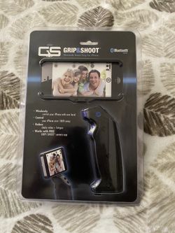 GRIP & SHOOT Bluetooth Smart Camera Photo Grip ONE HAND ZOOM steady video iPhone