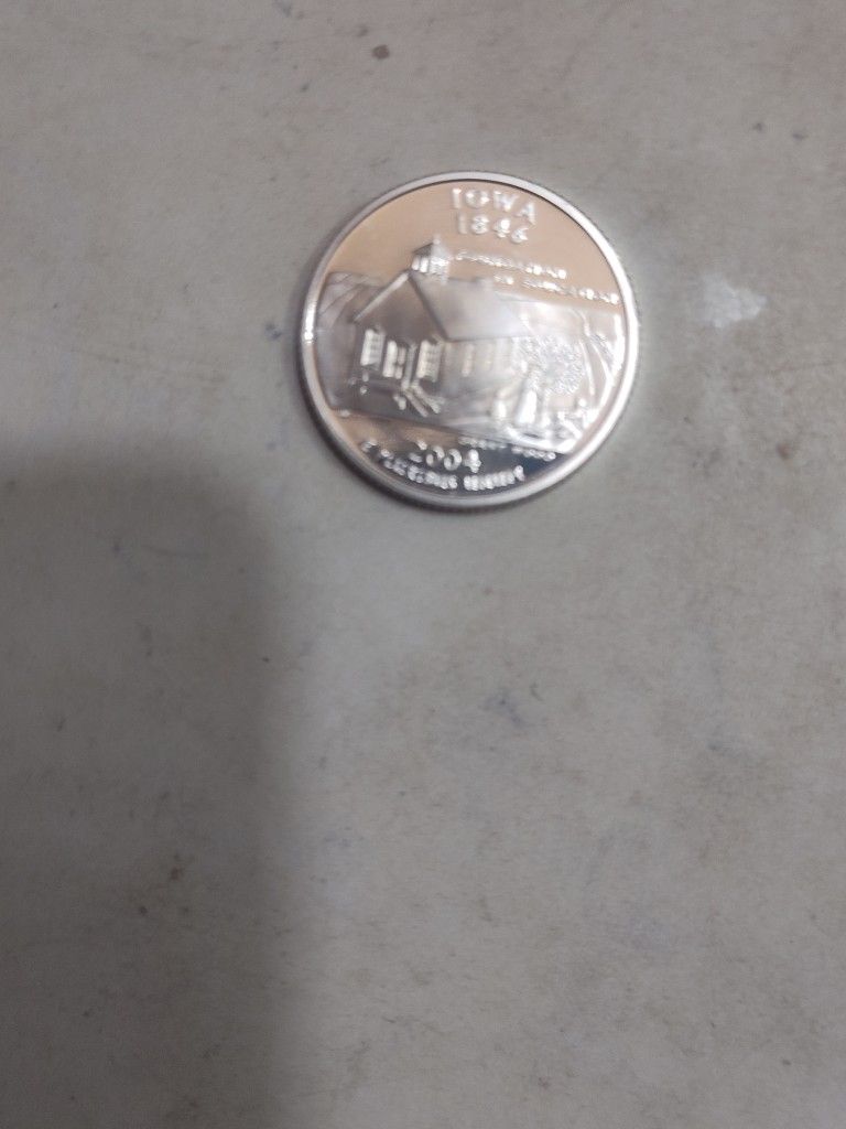 State Quarter Iowa 2004 S 90% Silver