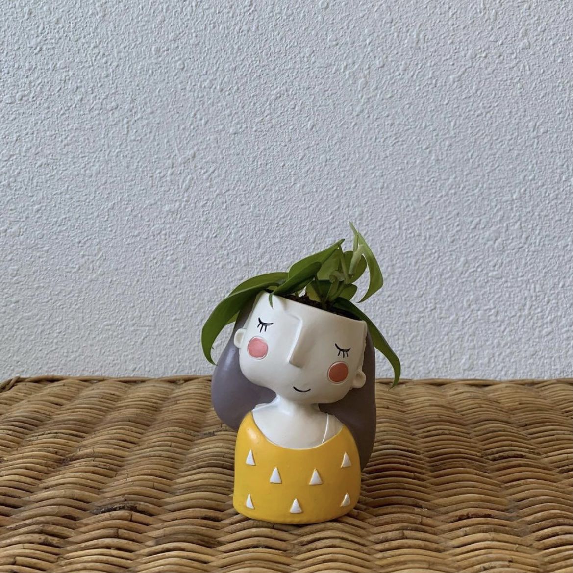 Heart Leaf Philodendron w/ 2” Resin Girl Pot