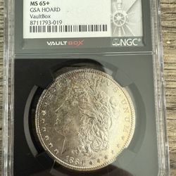 1884 CC Morgan Silver Dollar MS65+ GSA Vaultbox 