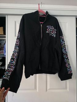 Mixed Emotion 'ME' Rhinestone Nylon Jacket