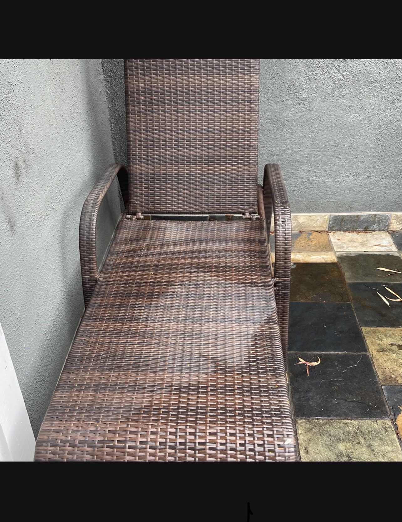 One patio Chase Lounge Chair Brown Wicker