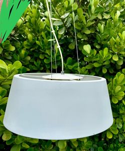 White Modern Drum Pendant Lamp – Clean Minimalist Style