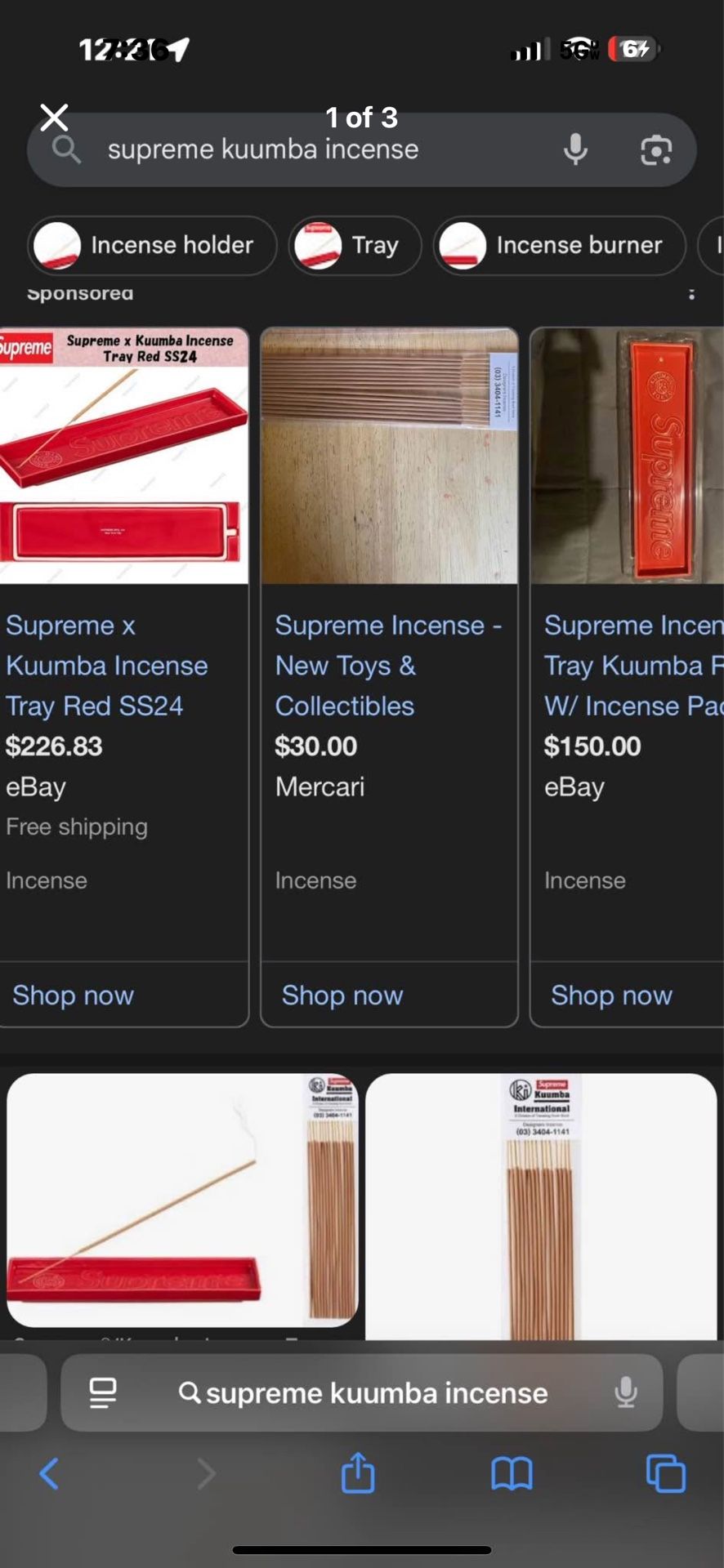 Supreme Incense Tray W/ Incense Pack