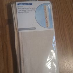 Two Sets Of Canvas Shoe Holders From The Container Store