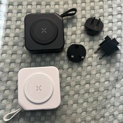 Powerpack Universal 5 in 1 Travel Power Bank - for Magsafe Battery Pack, 10000mAh Power Bank with Built in Cable - Wireless Portable