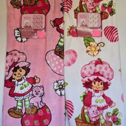 🍓 Strawberry Shortcake Easter Throw Blankets 🍓