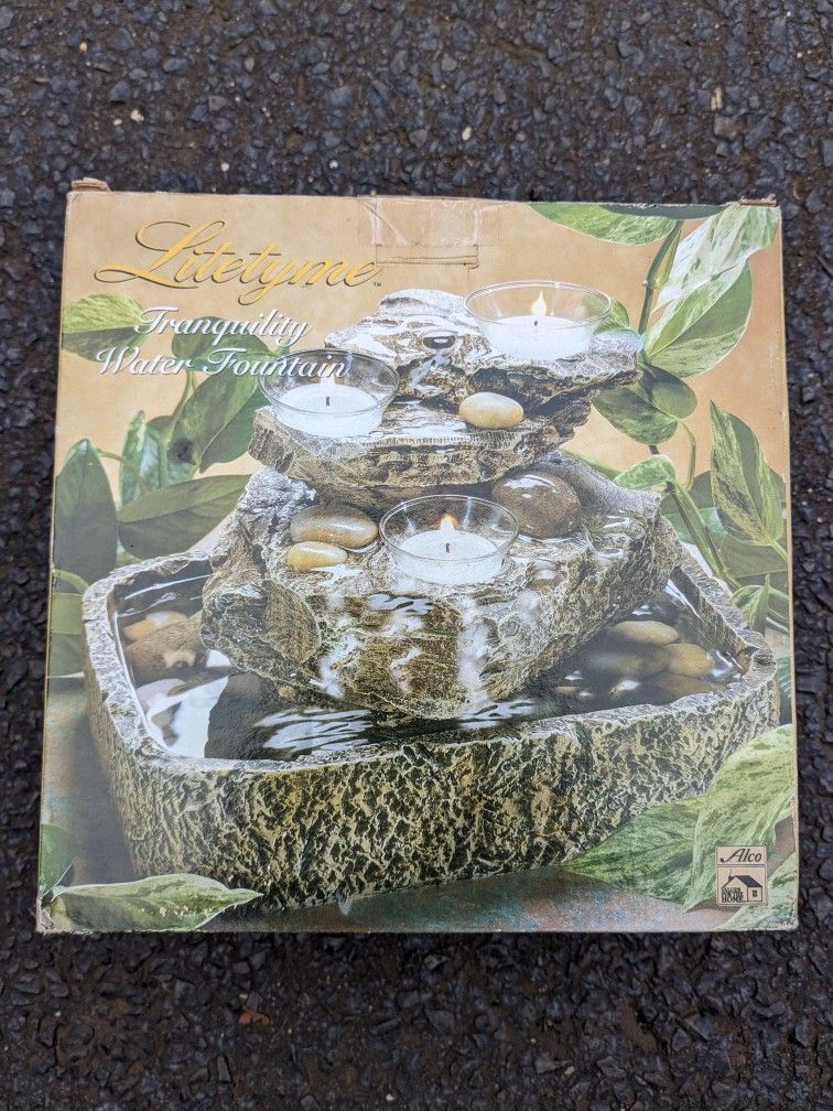 Tranquility Fountain With Candles