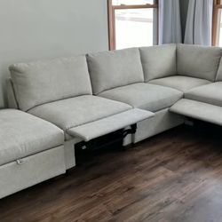 Modular Sectional Sofa Couch With Storage Ottoman