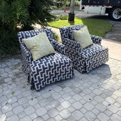 Slip Cover Swivel Accent Chair