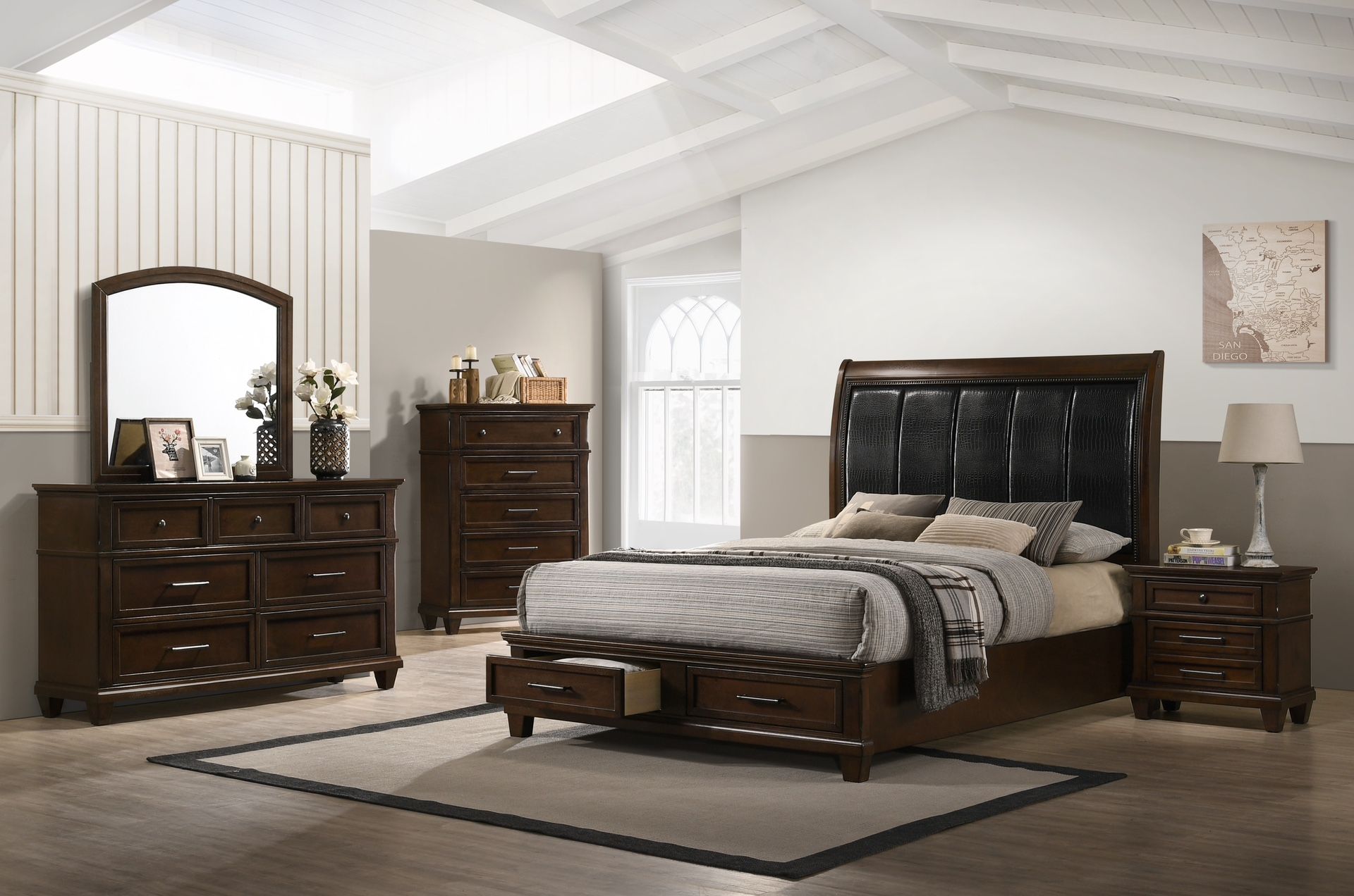 Brand New Bed Room Set ANTIQUE BROWN