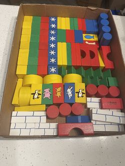 Battat Wood Blocks Building Kids Educational Toys 